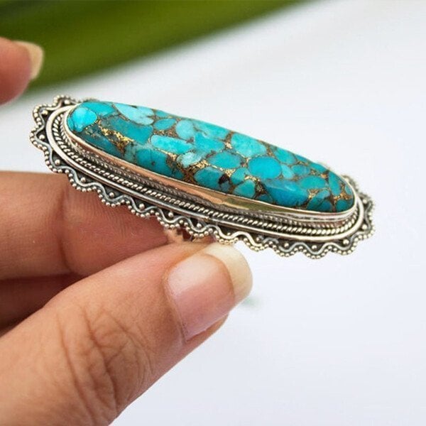 Vintage Boho Turquoise Ring 💍