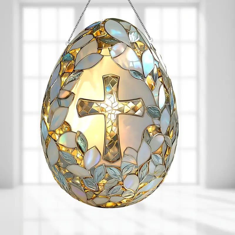 🔥LAST DAY 50% OFF - 🥚✨Easter Egg Cross Suncatcher