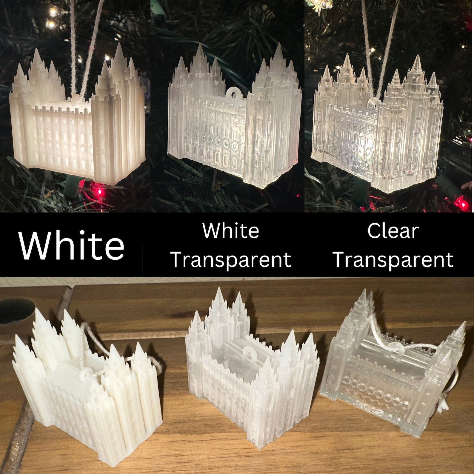 Temple Christmas Ornaments