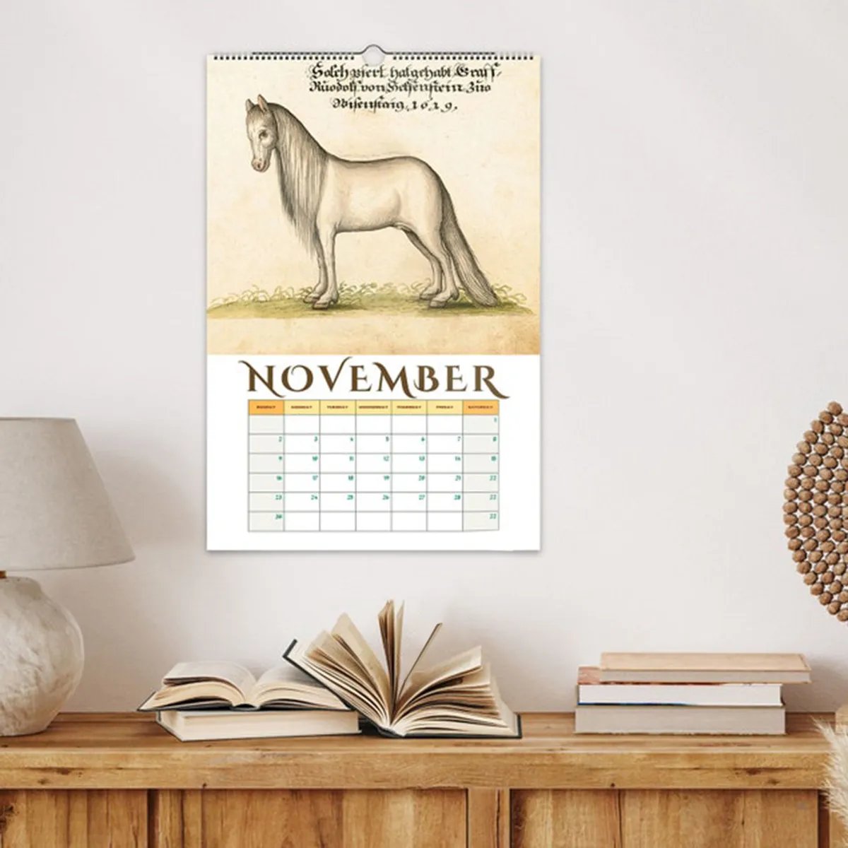 🐎2025 Medieval Horses Wall Calendar📅