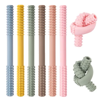 Baby Teether Silicone Hollow Teething Tube