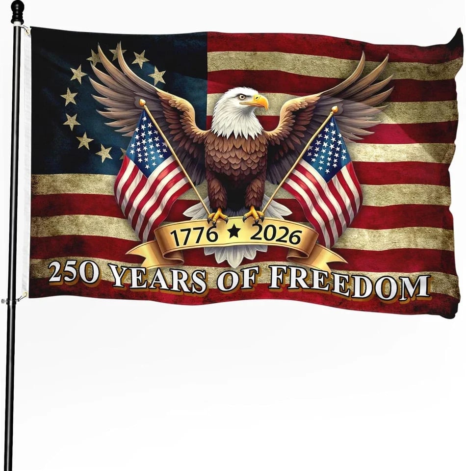 USA 250th Anniversary Flag 1776 - 2026 Patriotic Eagle