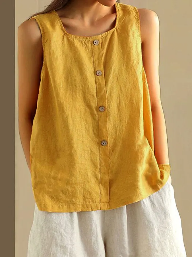 Women's Cotton Casual Sleeveless Top