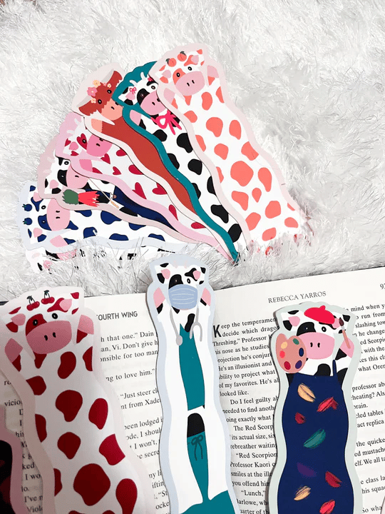 🔥LAST DAY: BUY 5 GET 5 FREE - 📚✨Wavy Cow Bookmarks