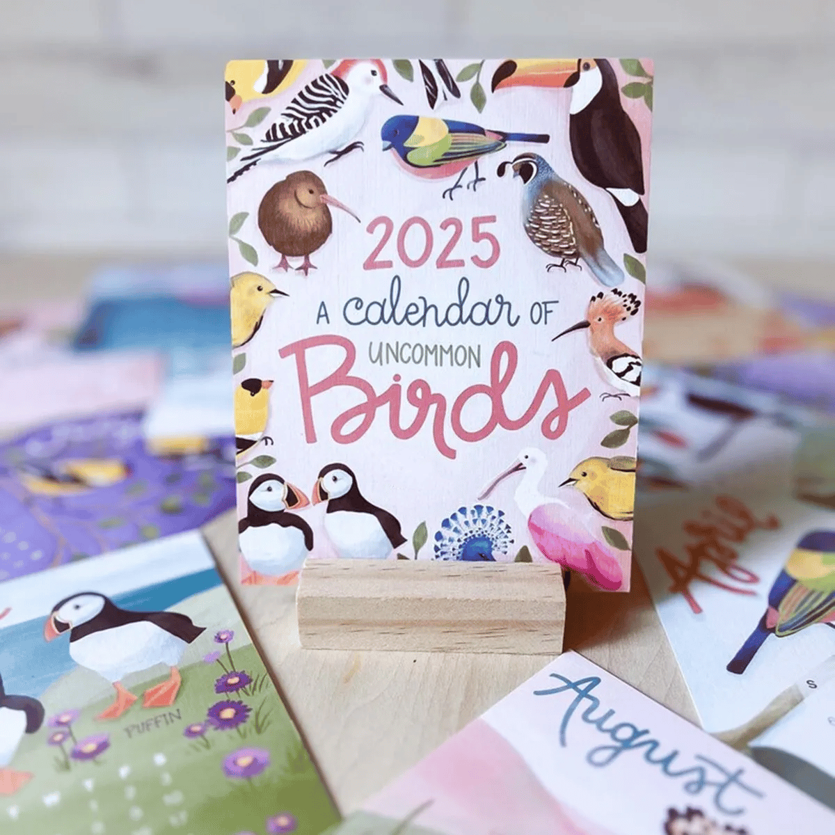 🐦2025 Hand Drawn Bird-ThemedDesk Calendar