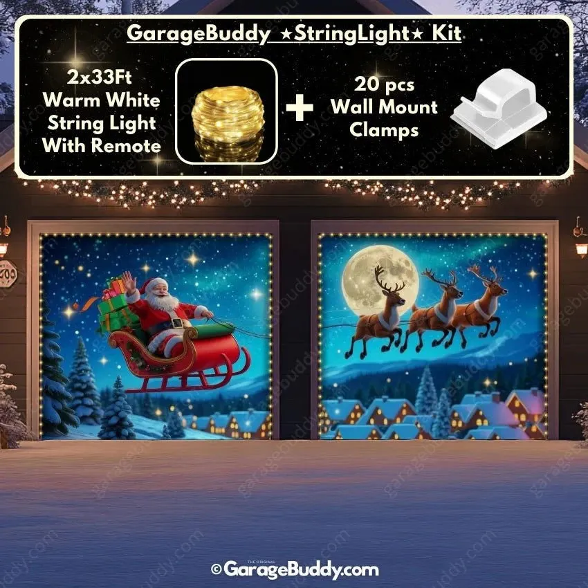 Garage Buddy | Santa's Flight | Christmas Garage Door Cover
