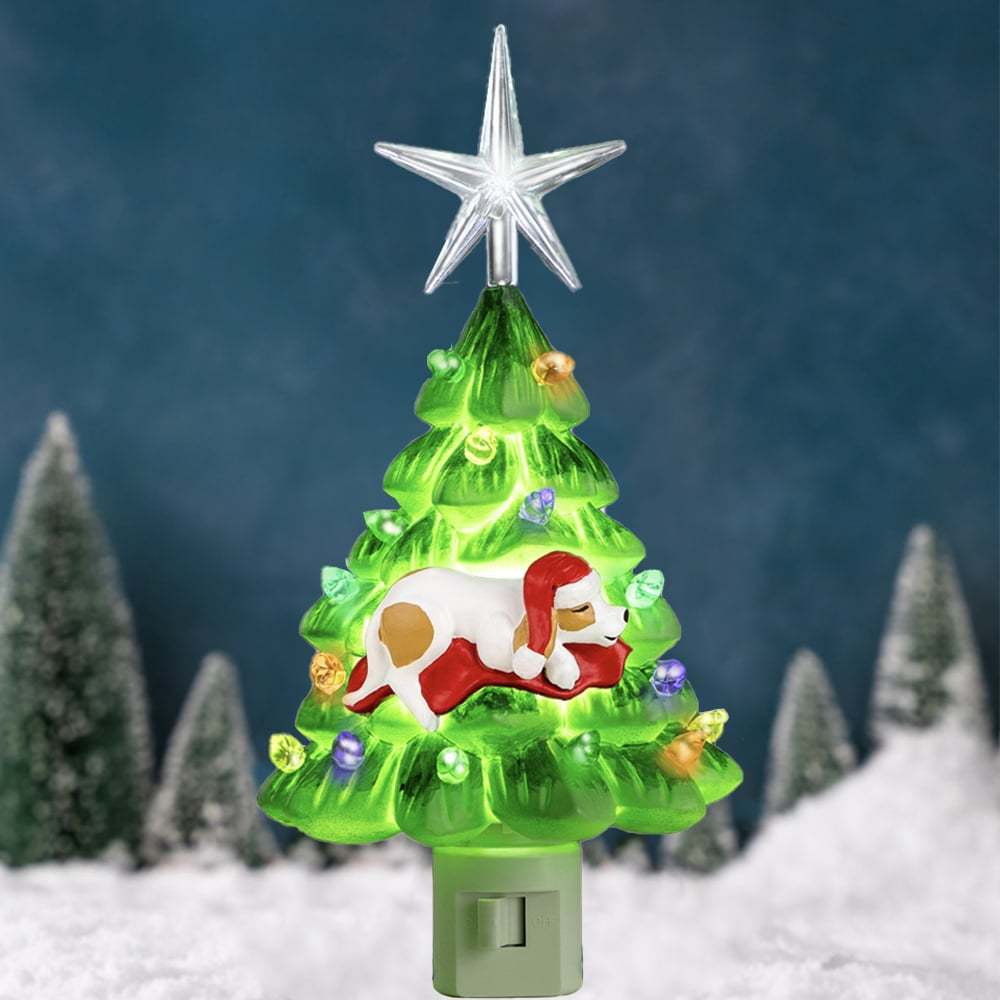 2024NEW SLEEPING DOG CHRISTMAS TREE NIGHT LIGHT