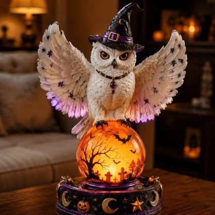 🎃Early Purchase - 50% OFF Now👻Halloween Raven Crystal Ball Lighted Decor
