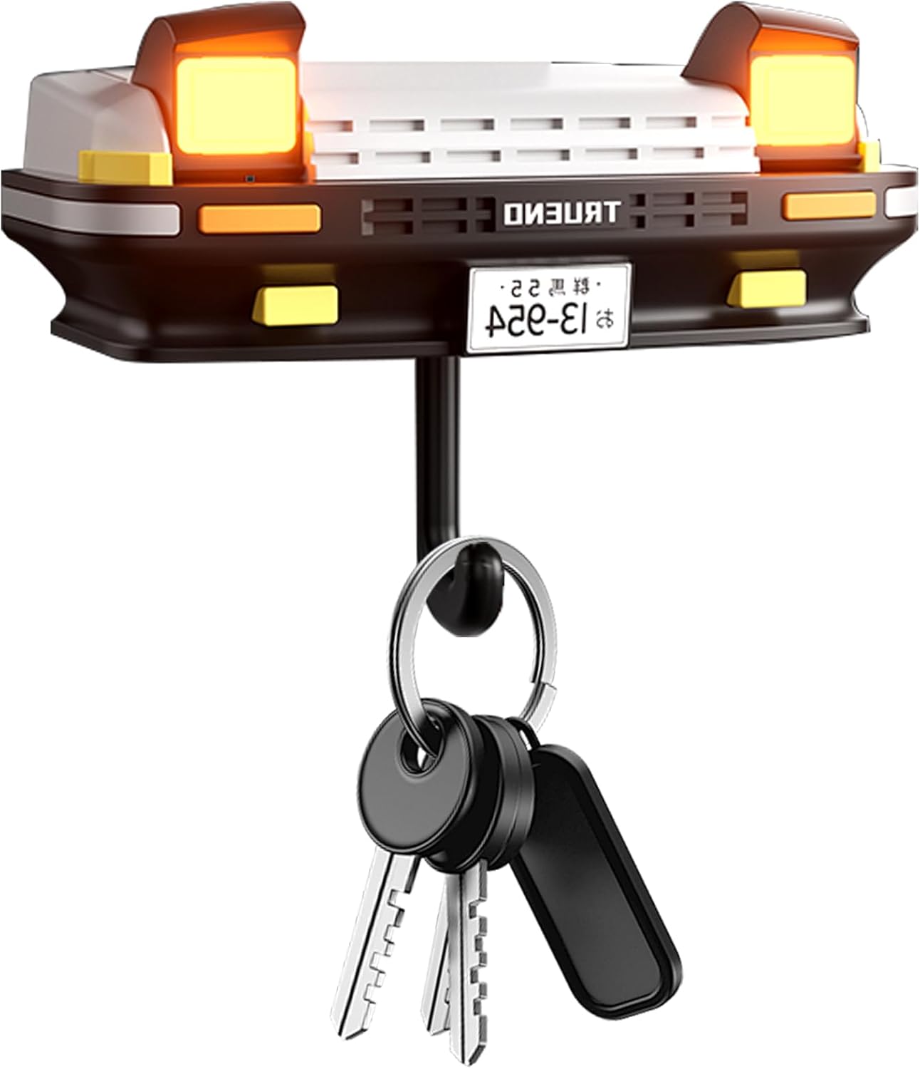 Initial D AE86 Retro Car Wall Key Holder - LED Pop-Up Headlight, Auto-Off Light