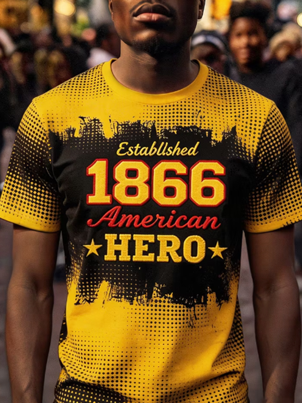 Men's 1866 American Hero Gradient Dot Print T-Shirt