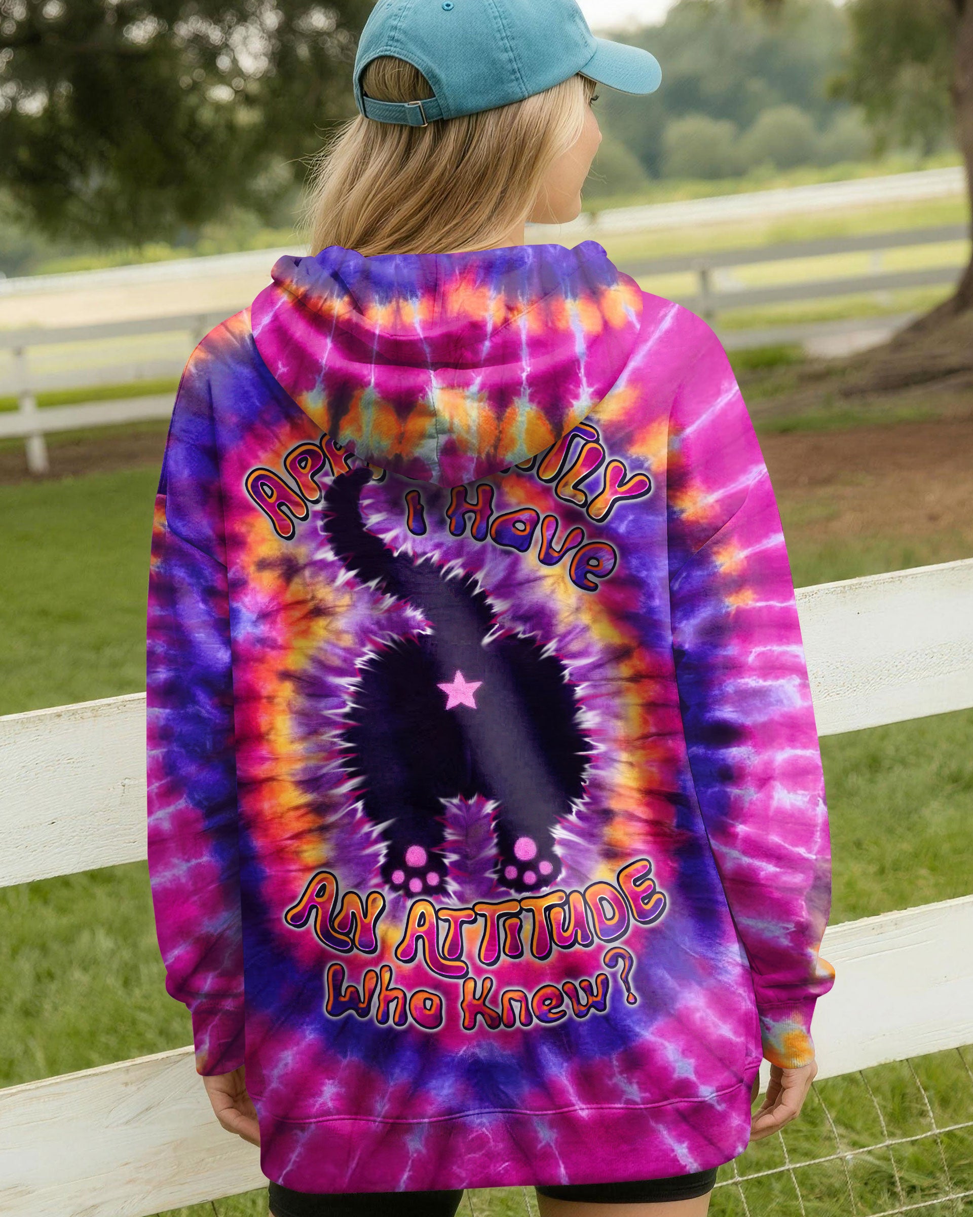 APPARENTLY I HAVE AN ATTITUDE WHO KNEW CAT ALL OVER PRINT - TLTW2003263