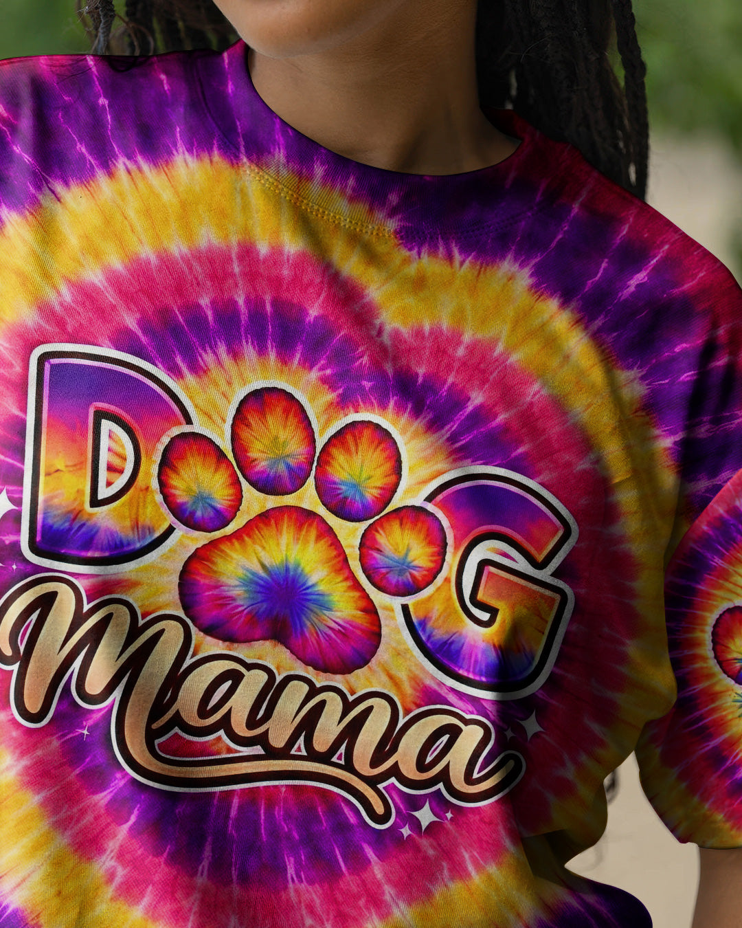 DOG MAMA PAW PRINT SWIRL ALL OVER PRINT - TLNT2702261