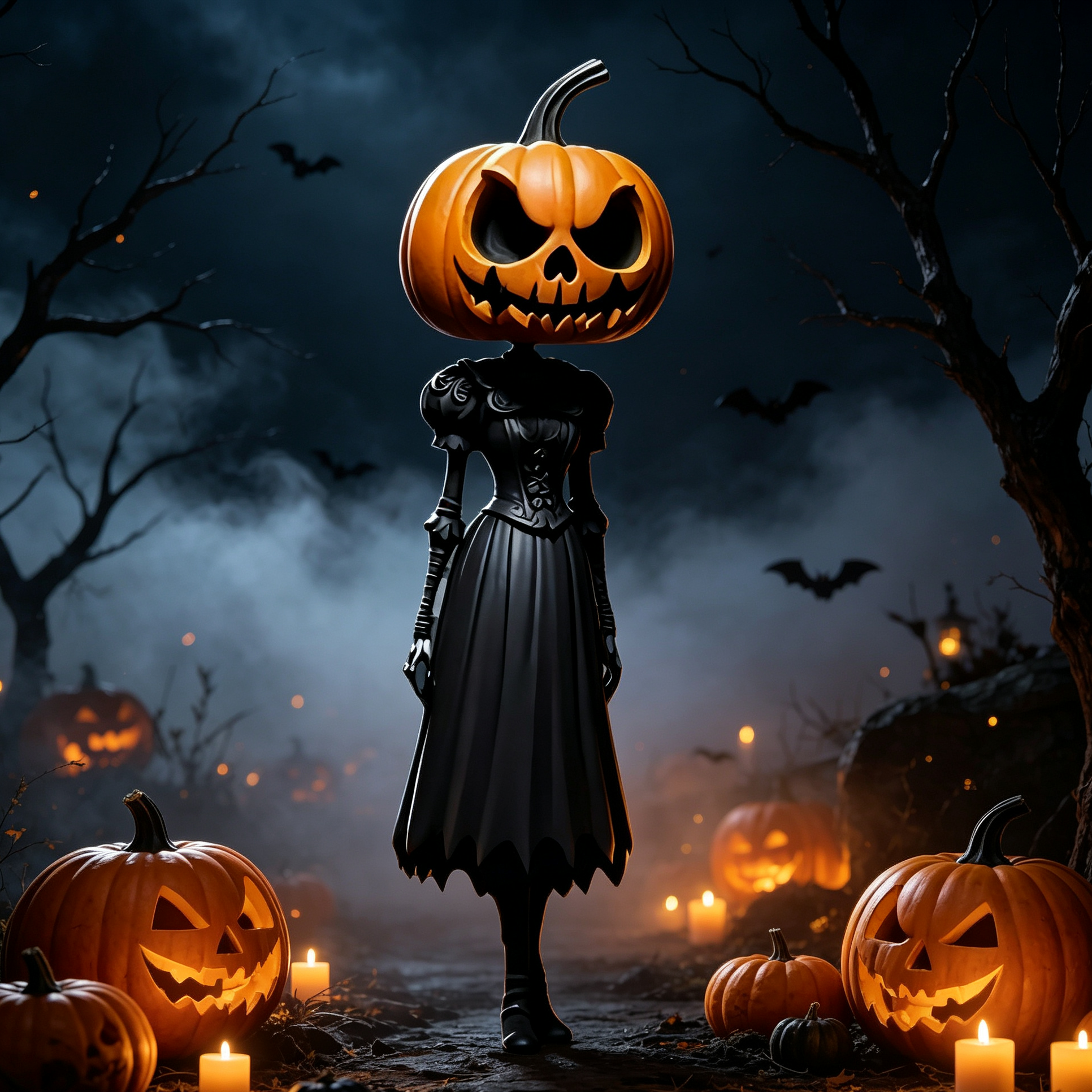 🎁✨️Only $38.98 This Week🌟🎃 Halloween Pumpkin Man Figurine – 👻Whimsical Autumn Tabletop Décor