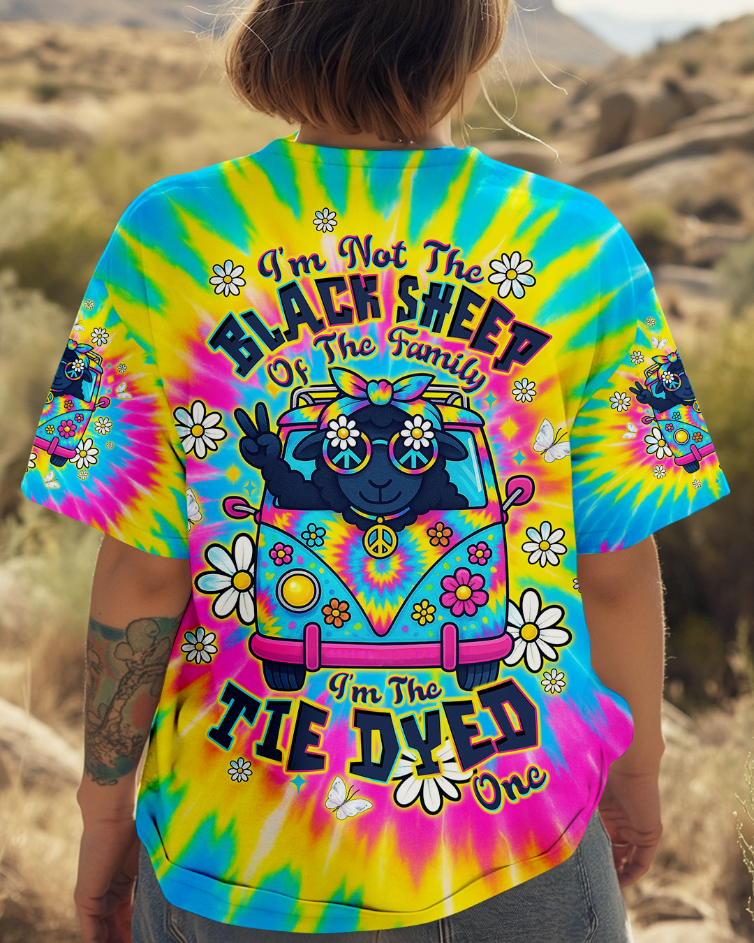 I'M NOT THE BLACK SHEEP TIE DYE BUS ALL OVER PRINT  - TLTW1509253