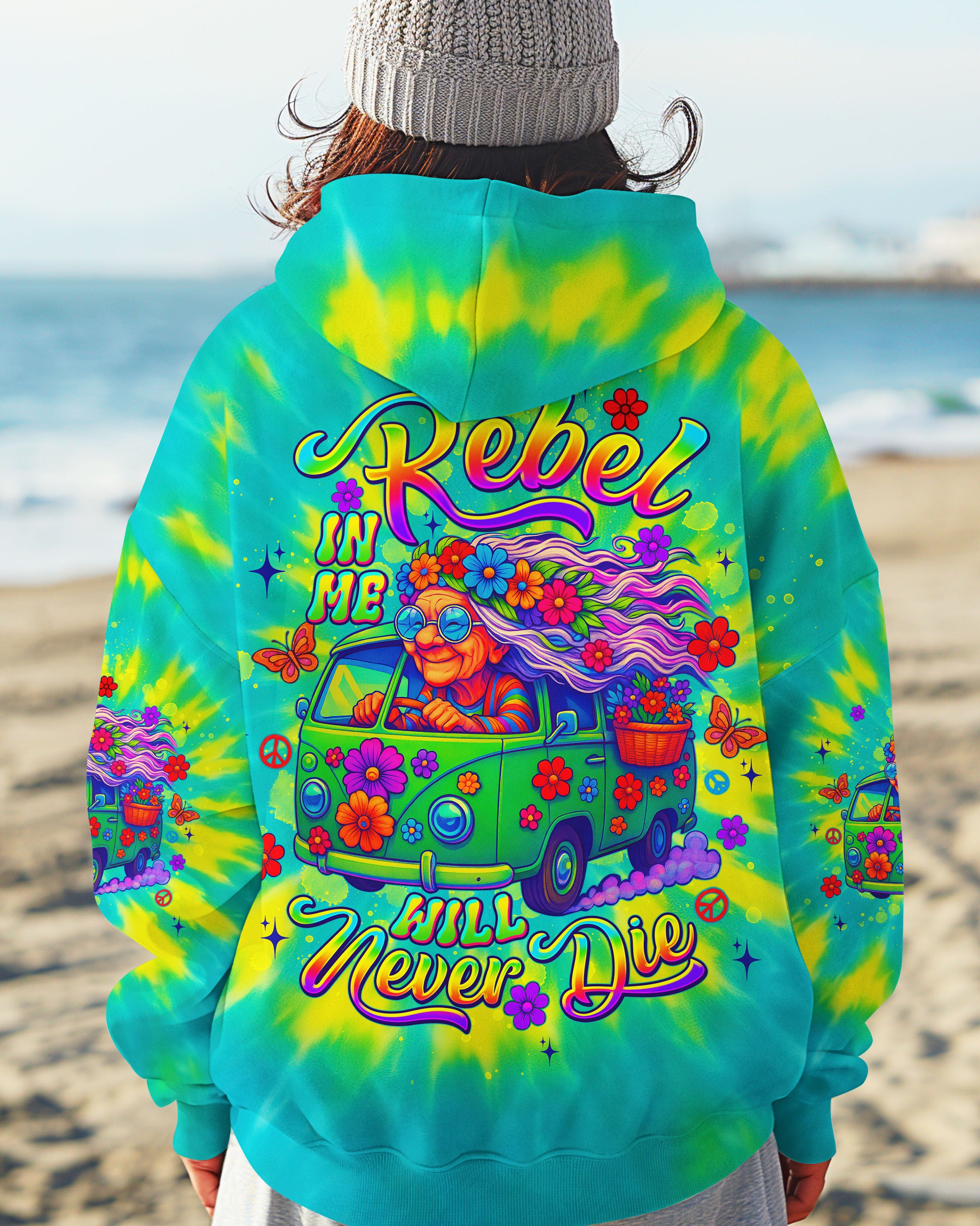 THE REBEL IN ME WILL NEVER DIE BUS TIE DYE ALL OVER PRINT - TLTW1106254