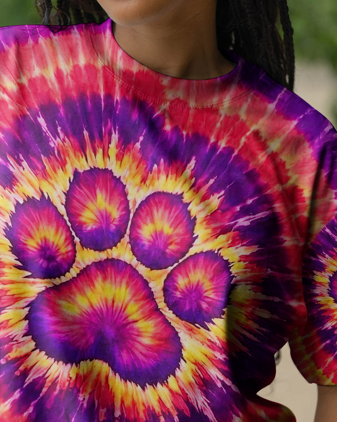 PAW PRINT SUNSET SWIRL ALL OVER PRINT - TLNT2602261