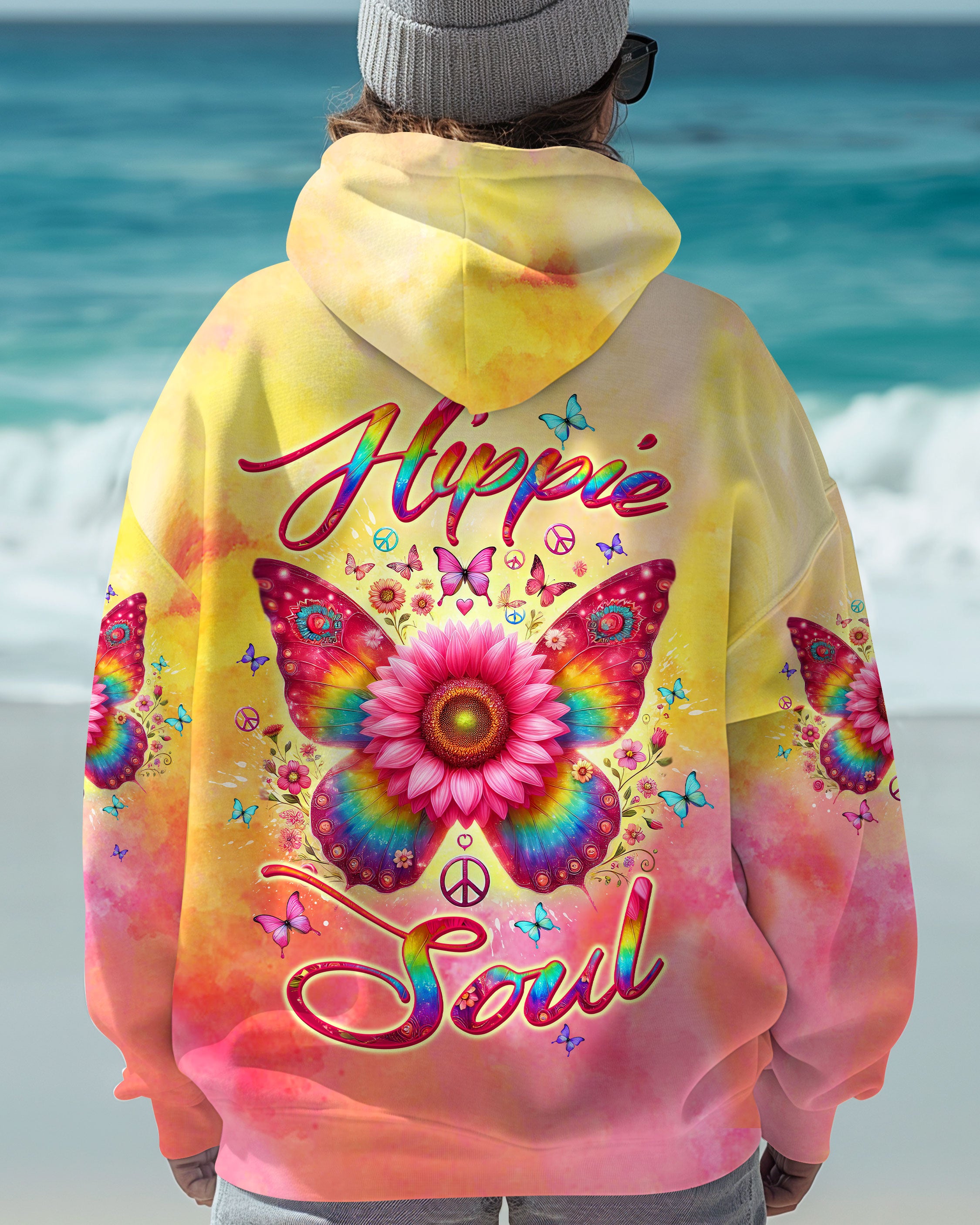 HIPPIE SOUL BUTTERFLY SUNFLOWER ALL OVER PRINT  -  TLTW2102254