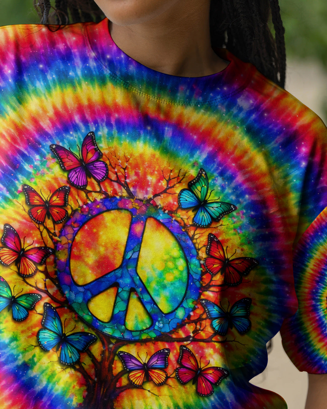 I BELIEVE THERE ARE ANGELS AMONG US PEACE BUTTERFLY SWIRL ALL OVER PRINT - TLNO1302261