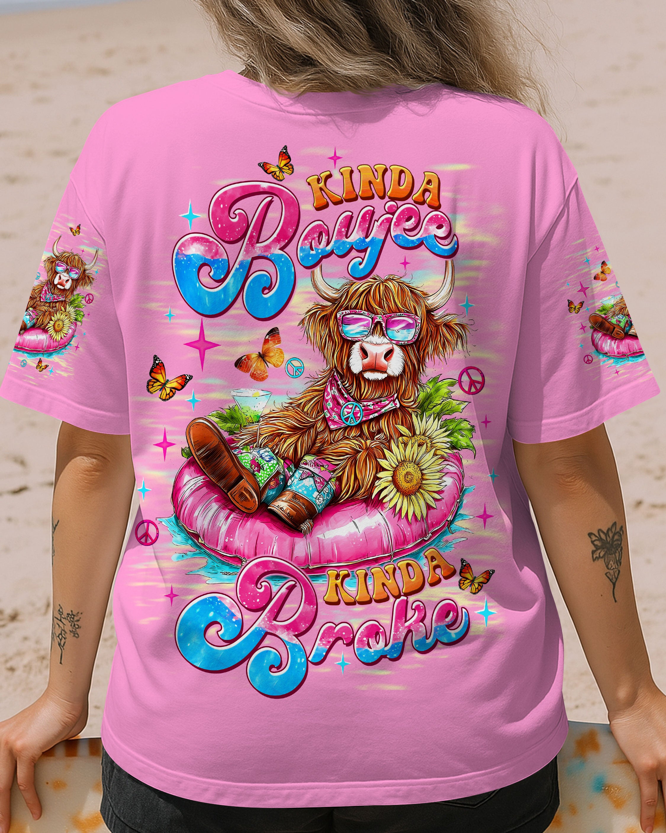 KINDA BOUJEE KINDA BROKE COW ALL OVER PRINT - TLTW2207252