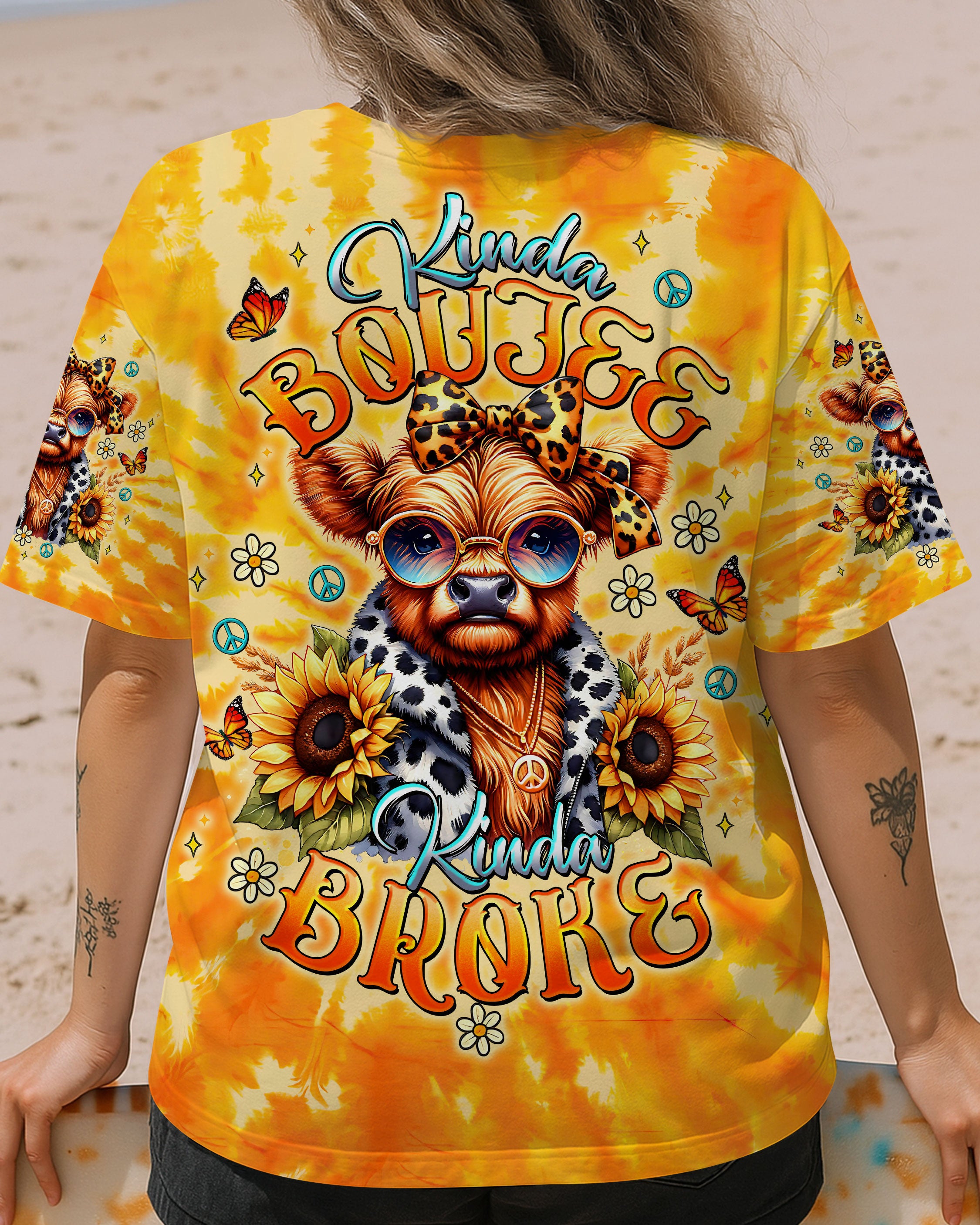 KINDA BOUJEE KINDA BROKE COW ALL OVER PRINT - TLTW1507253
