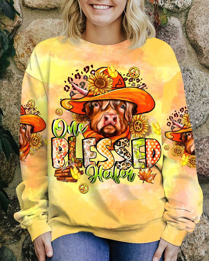 ONE BLESSED HEIFER COW ALL OVER PRINT - TLTW2908235