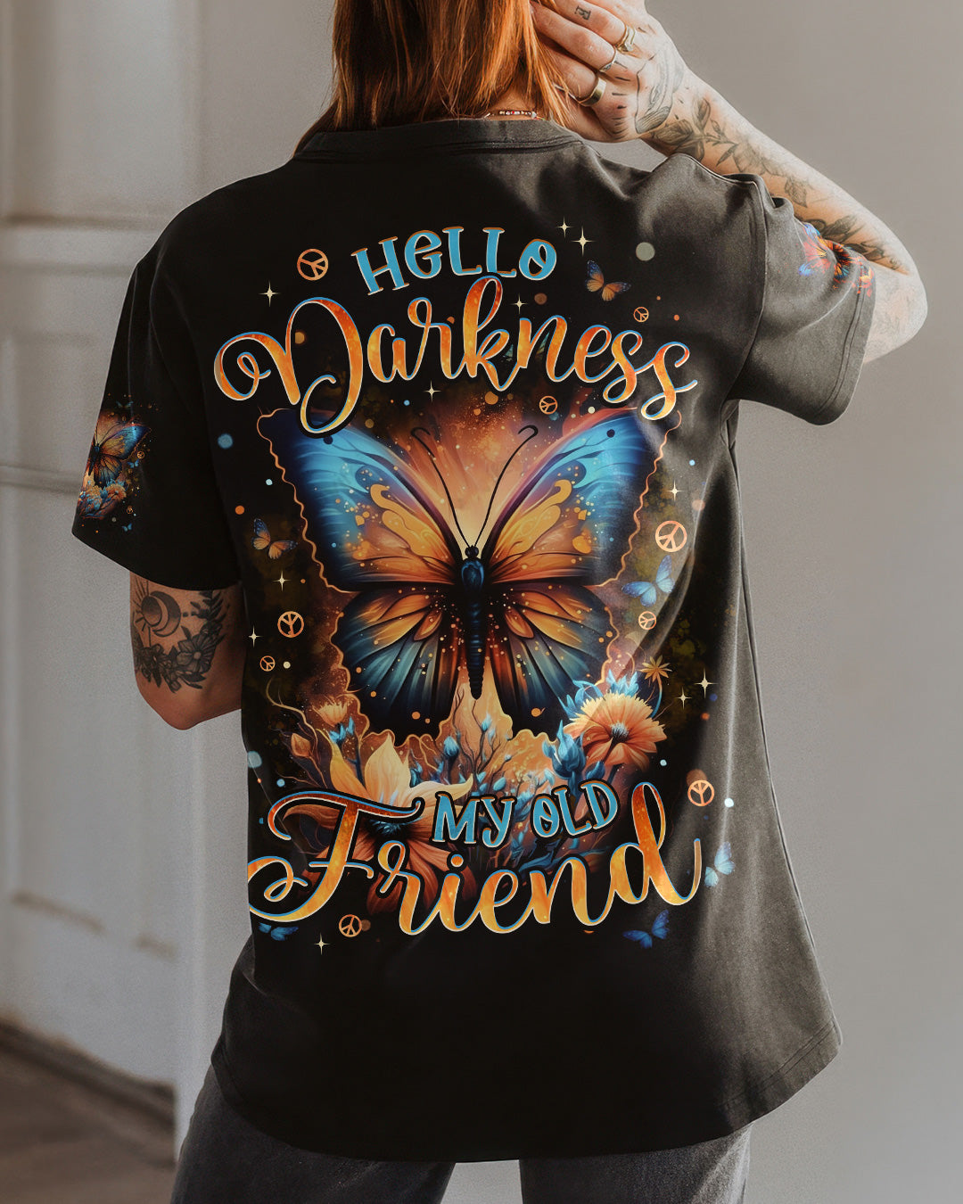 HELLO DARKNESS MY OLD FRIEND BUTTERFLY ALL OVER PRINT - TYPQ0302261