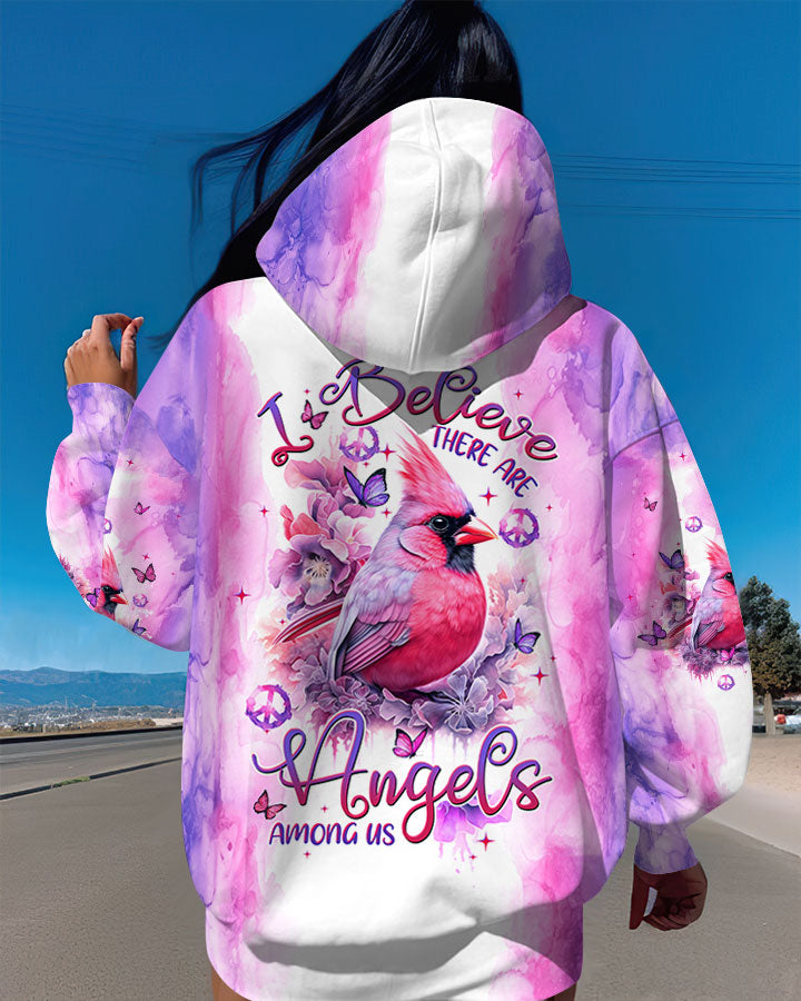 I BELIEVE THERE ARE ANGELS AMONG US CARDINAL TIE DYE ALL OVER PRINT - TLTW1108236