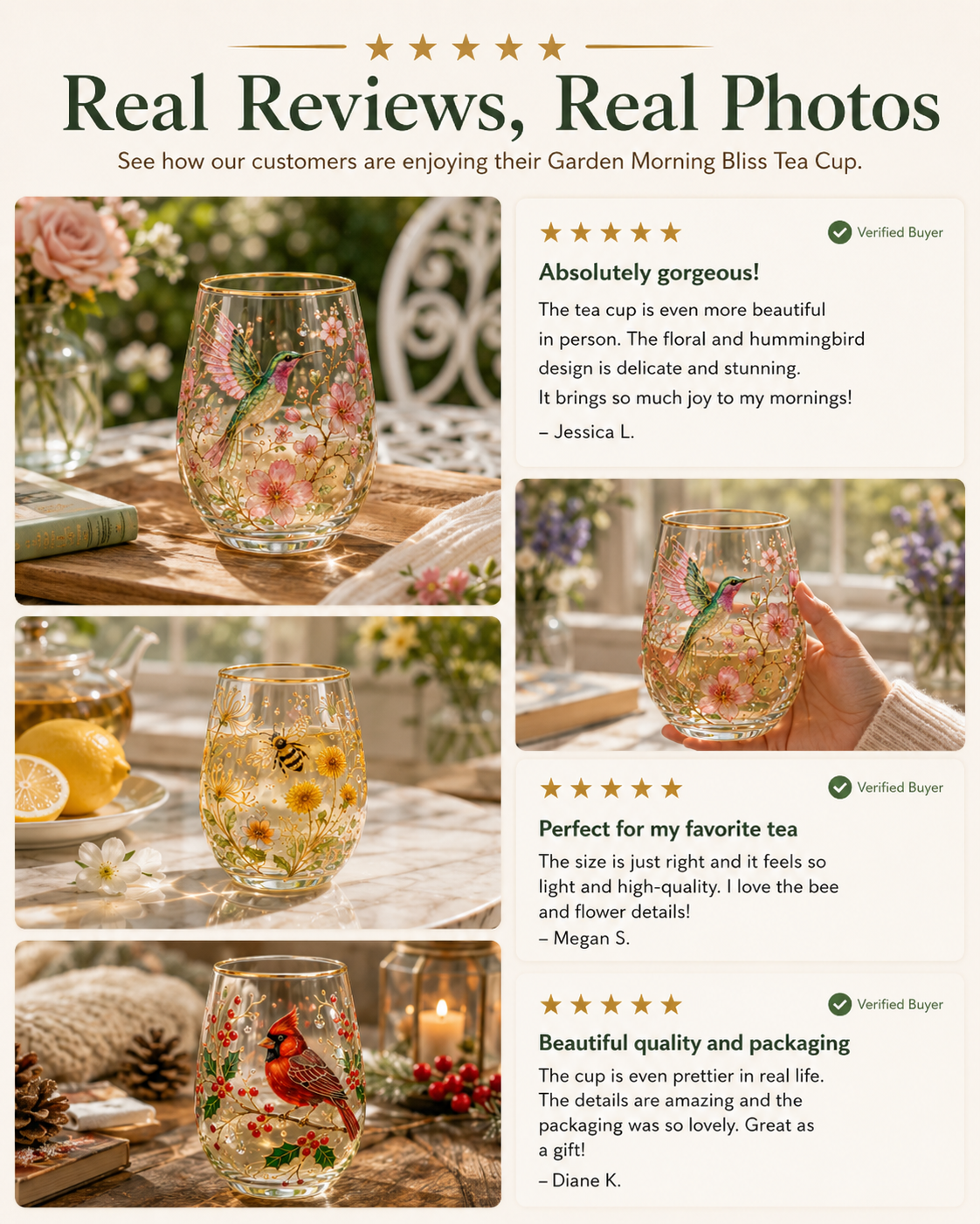 🔥LAST DAY 50% OFF - 🌸🌿 Limited Edition 2026 Garden Morning Bliss Glass Tea Cup☀️☕