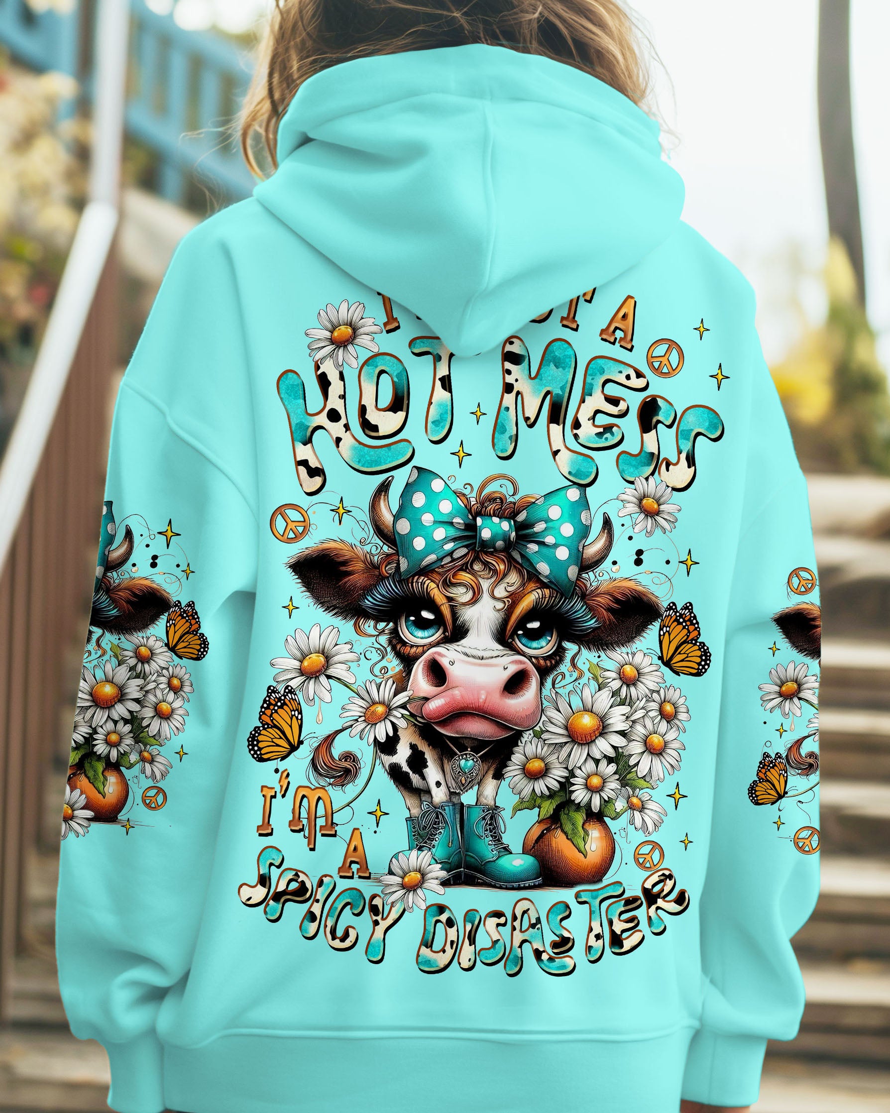 I'M NOT A HOT MESS COW ALL OVER PRINT  - TLTR1807252