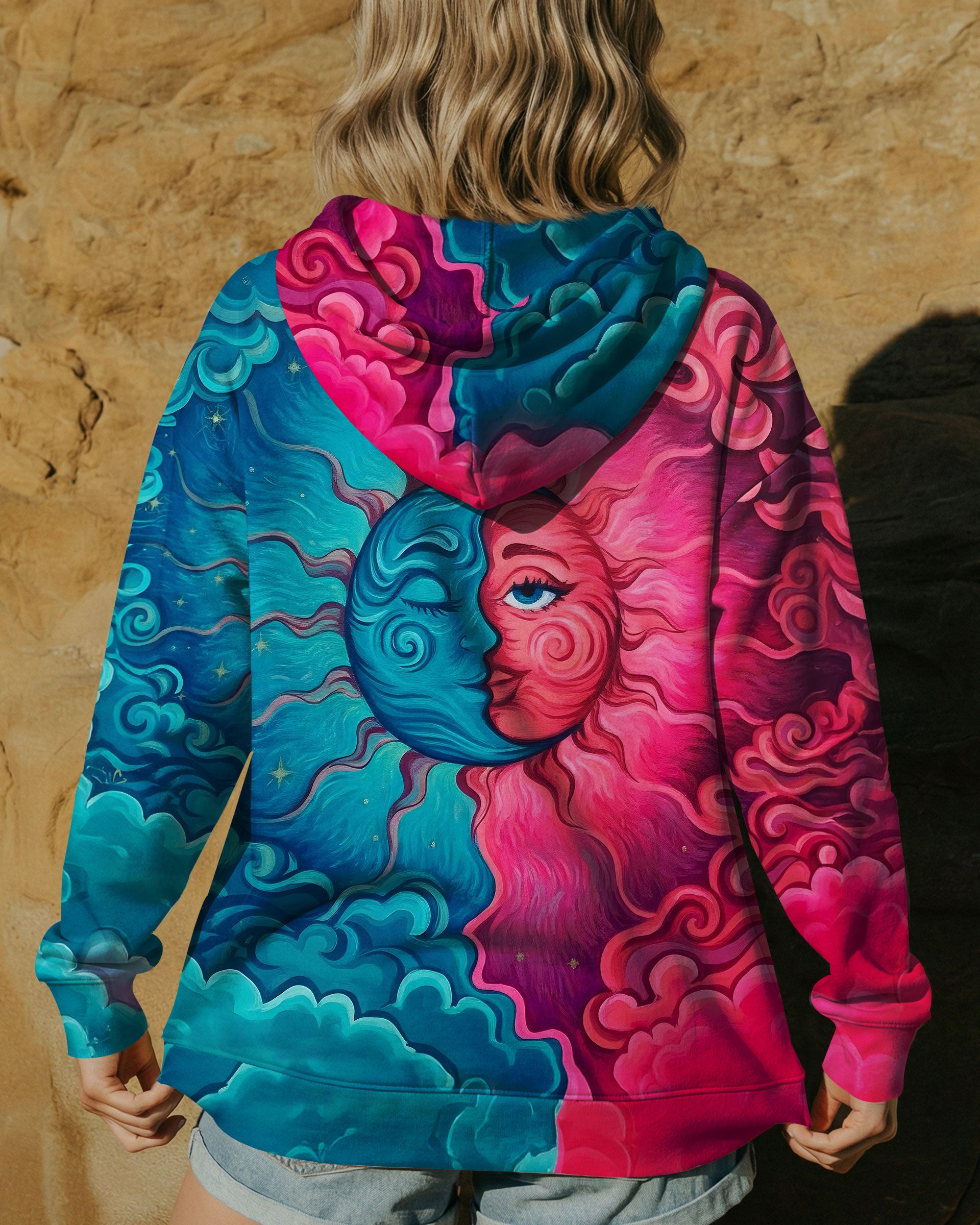 HIPPIE SUN MOON ART ALL OVER PRINT - TLTW1012251