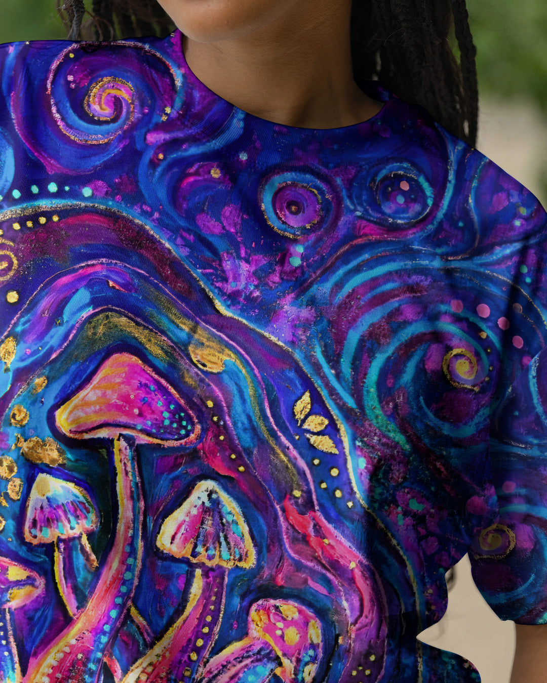 EAT MUSHROOMS SEE THE UNIVERSE SWIRL ALL OVER PRINT - RI3003262
