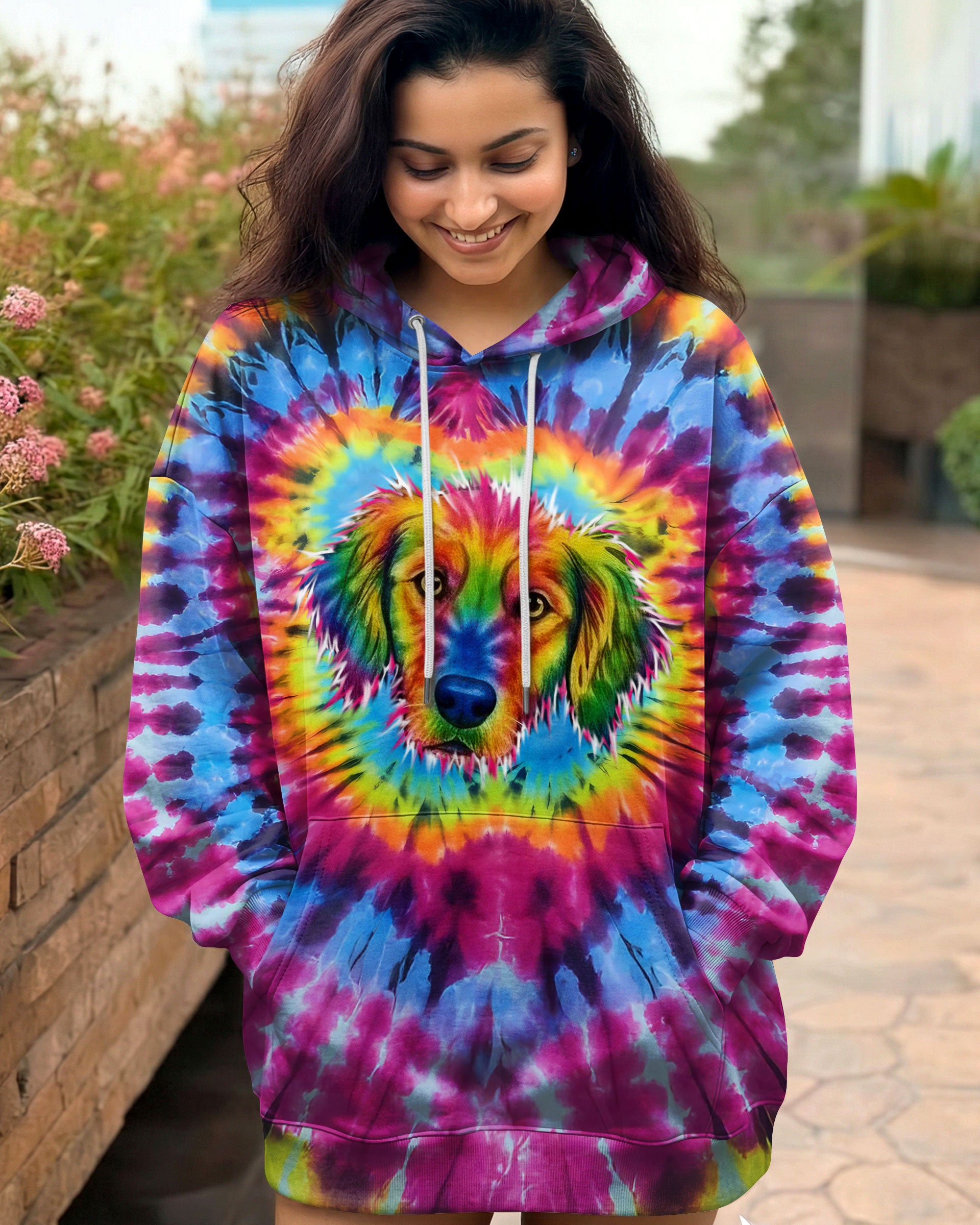 GOLDEN RETRIEVER  DOG SWIRL ALL OVER PRINT - TLTW0701263