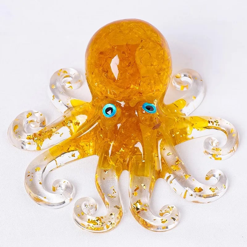 🔥Last 4 hours Sale: Save $15 -🔮🐙Natural Crystal Gravel Octopus Decor