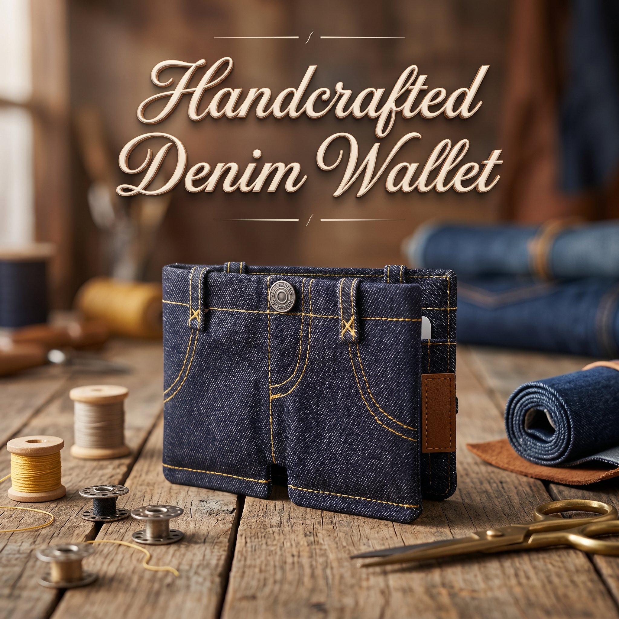 🔥Last Day 49% OFF - 🧵 My Handcrafted Denim Wallet