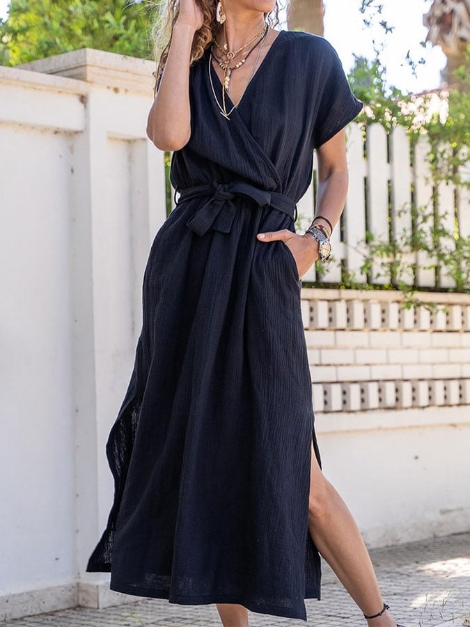 Women's Cotton Casual Vacation Dress