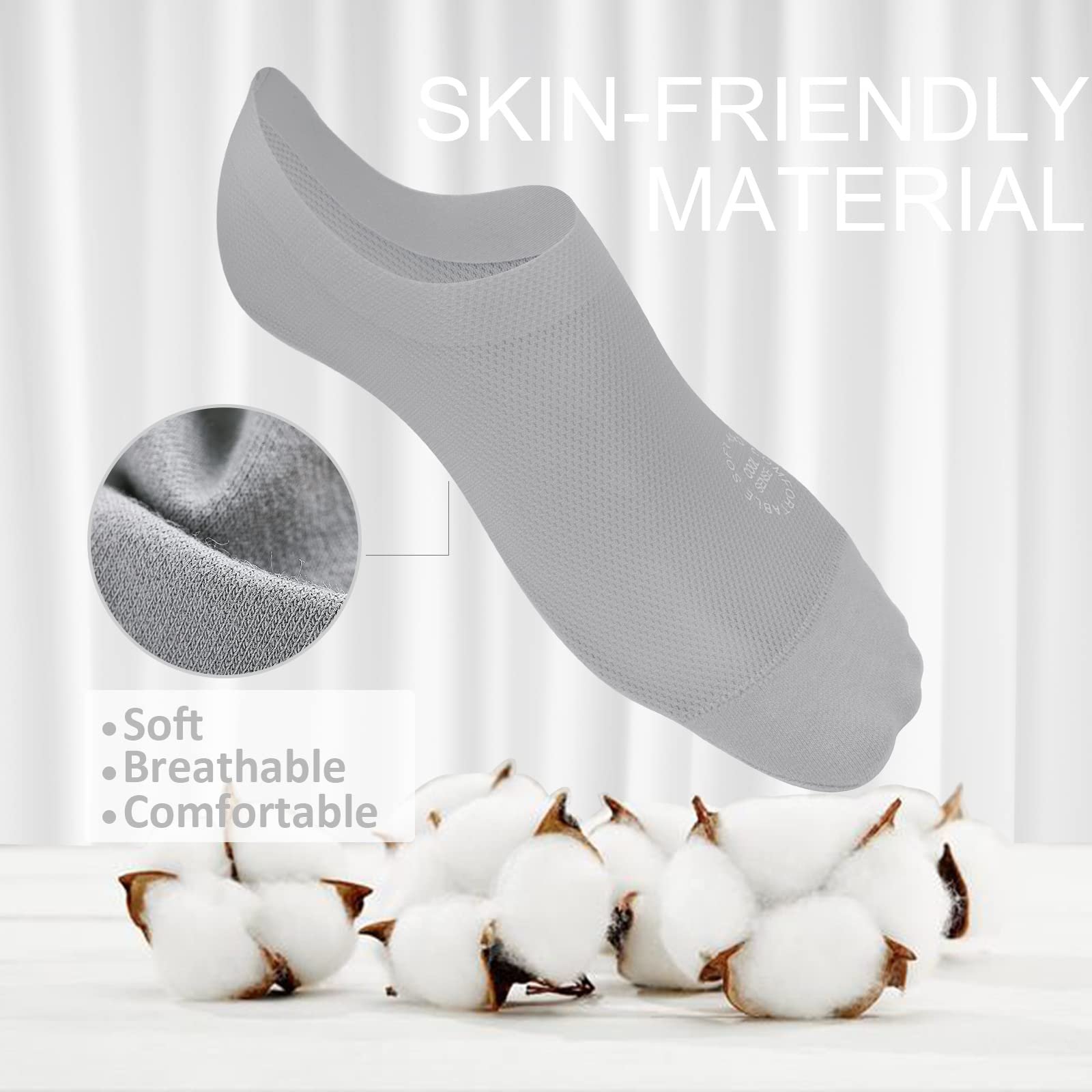 🔥 3-Pair Invisible Grip Socks Pack 🧦 – 2026 Breathable Low-Cut Anti-Slip Sweat-Absorbing Design