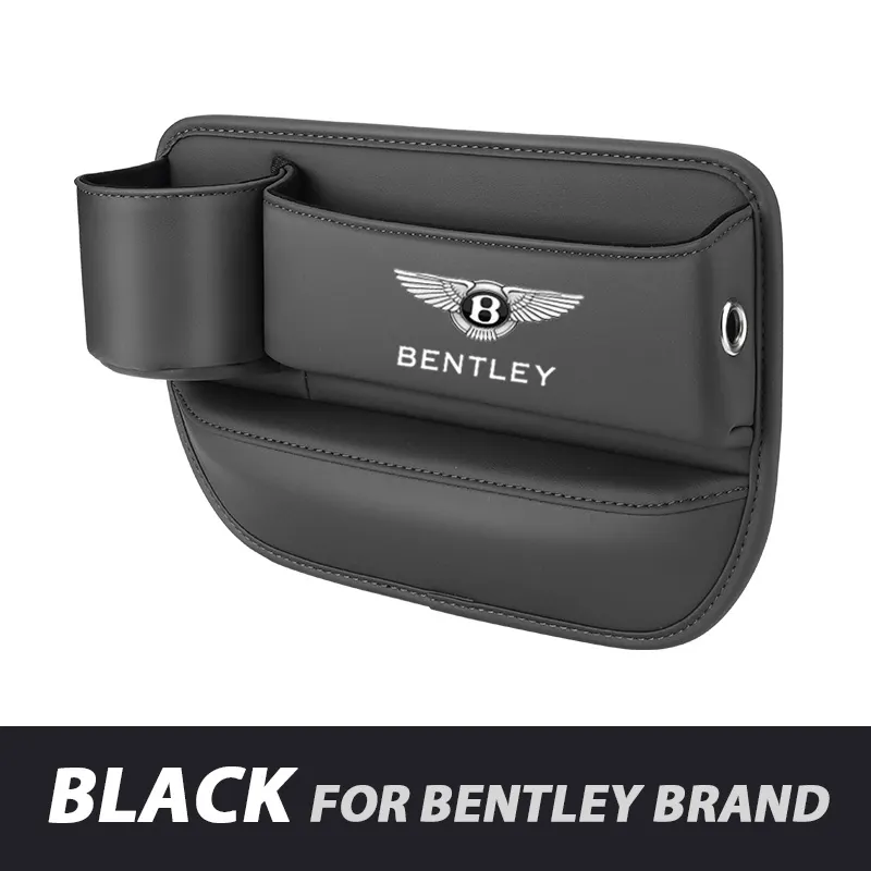 Azemov📣50% OFF Hot Sale! 🔥Exclusive Logo Leather Car Seat Storage Box With Water Cup Holder