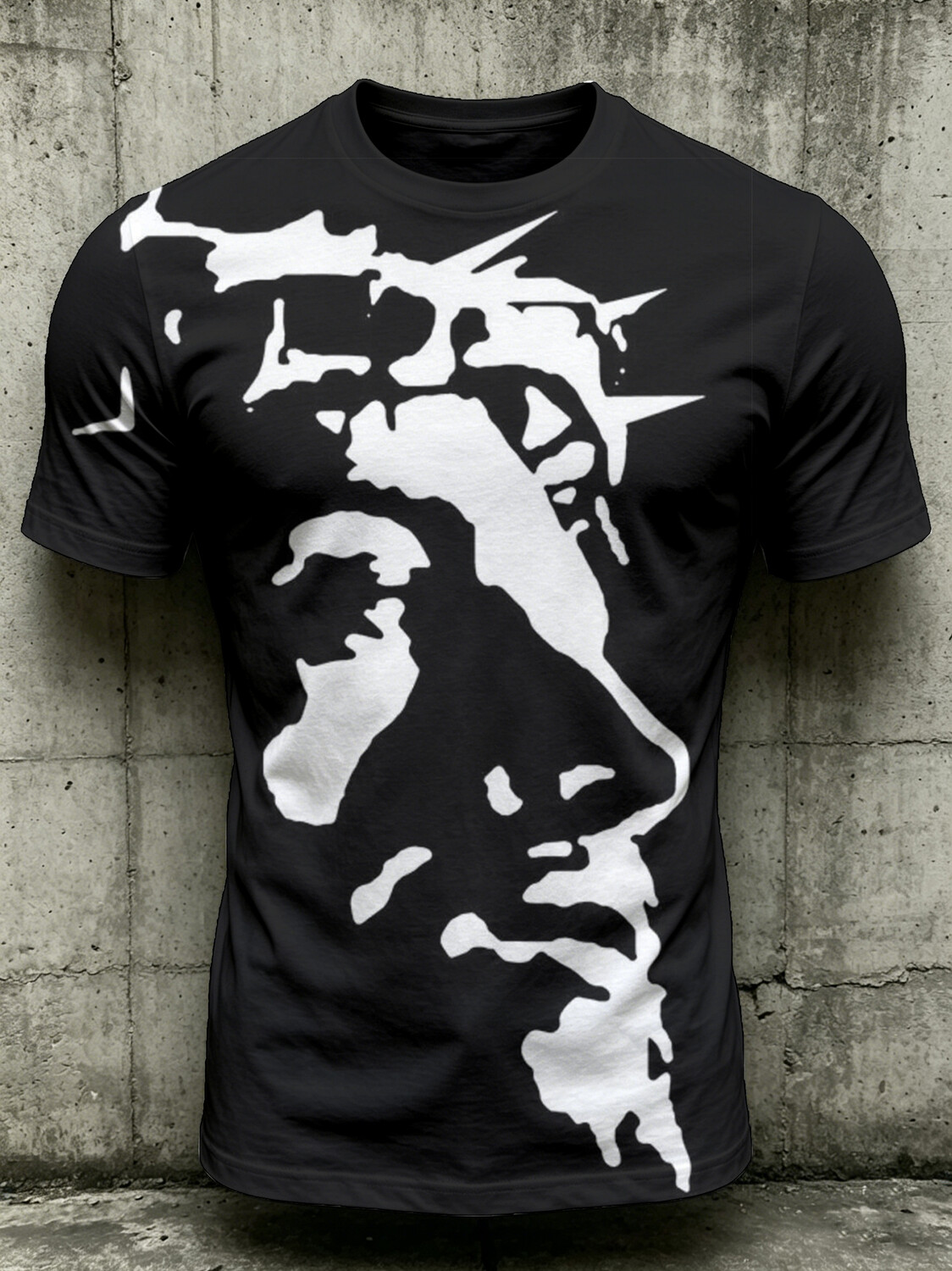Men's Religious Silhouette Of Jesus Art Print T-Shirt
