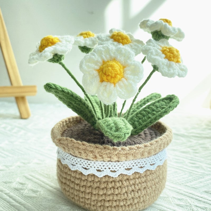🔥Last 4 hours Sale: Save $20 -Hand-woven Flower Potted Desktop Ornaments (DIY)