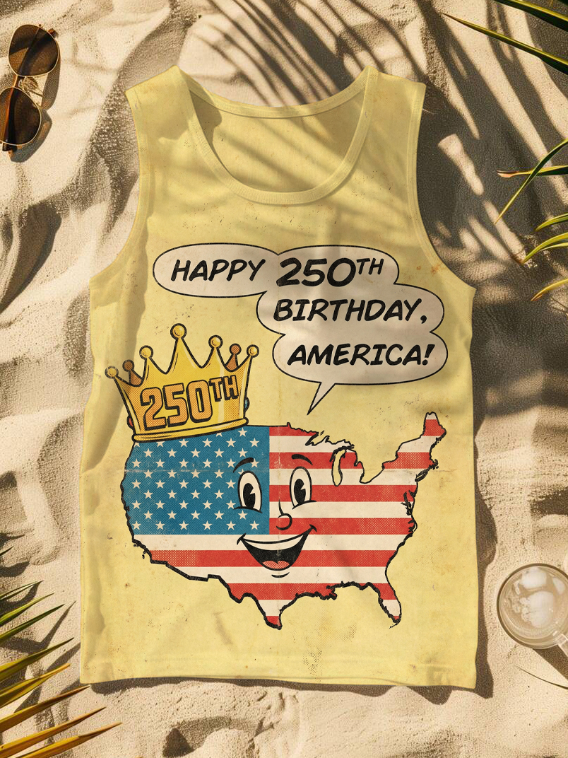 Men's Retro American Comics Art Print Tank Top