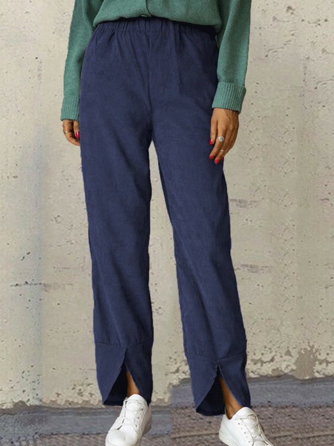 Women'S Casual Solid Color Trousers