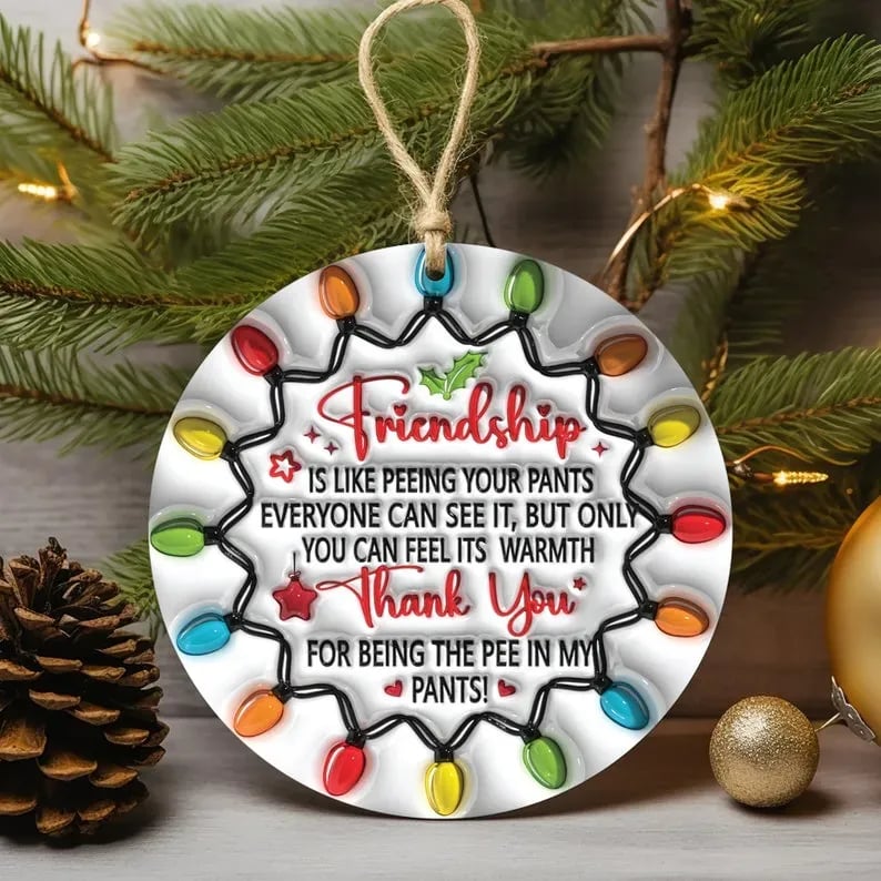 (🔥CHRISTMAS PRE-SALE 49%OFF )🎁BESTIES CHRISTMAS ROUND ORNAMENT