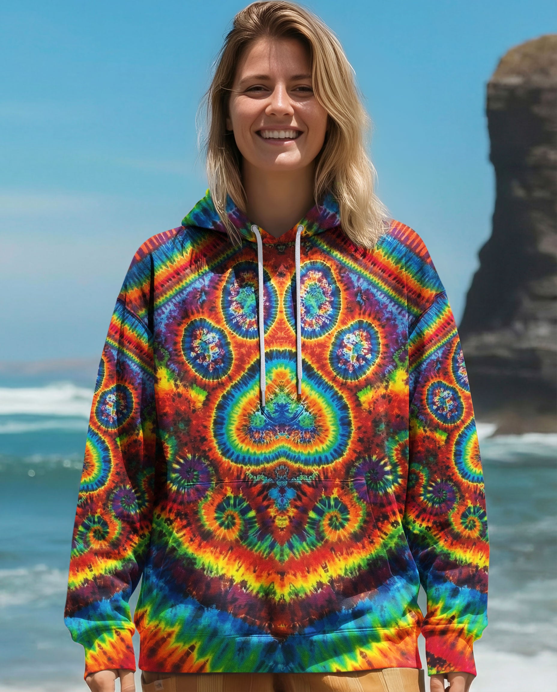 PAW PRINT COLORFUL PATTERN ALL OVER PRINT - TLNO2612251