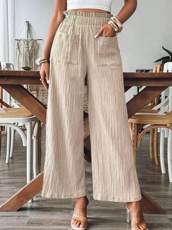 Women'S Solid Color Casual Trousers