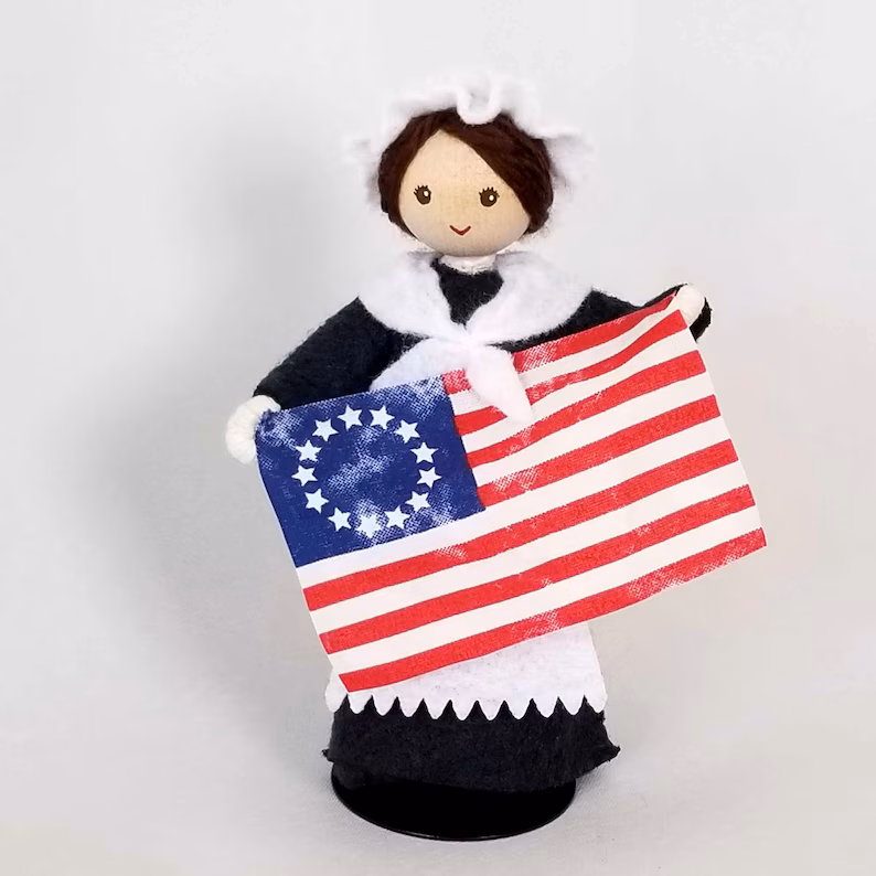 🌟 Handmade Betsy Ross Figurine