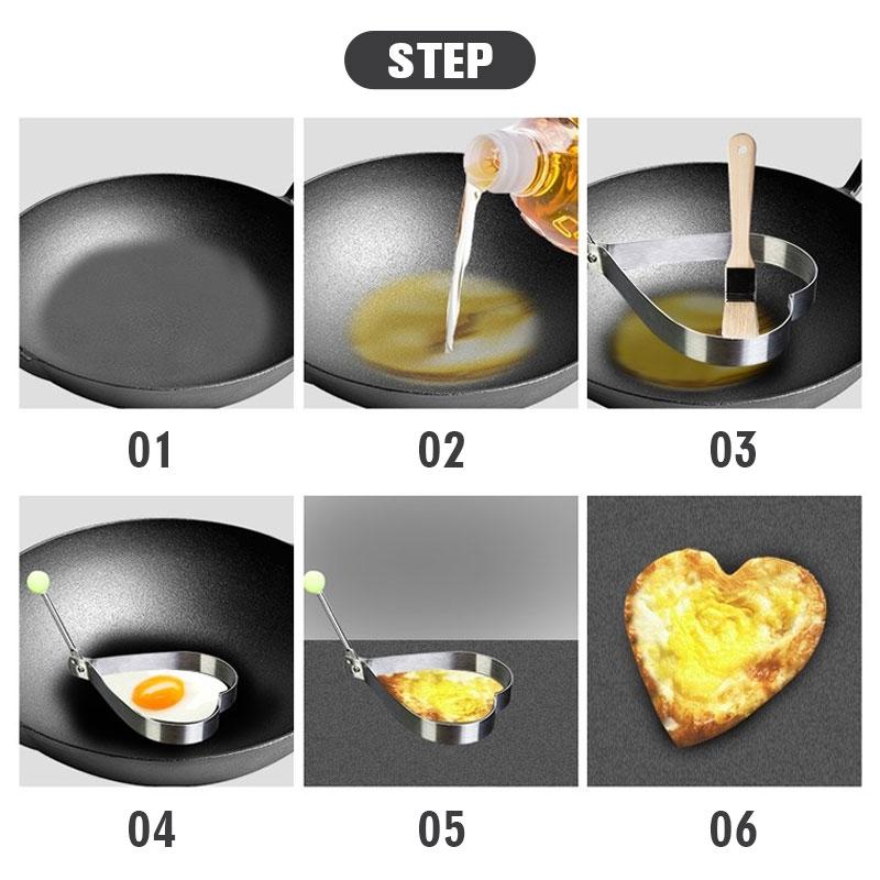 🍳 Stainless Steel Omelet Mold – Food-grade safe, durable & rust-resistant, non-stick easy release, perfect shape every time, ideal for breakfast, pancakes & fried eggs 🥚