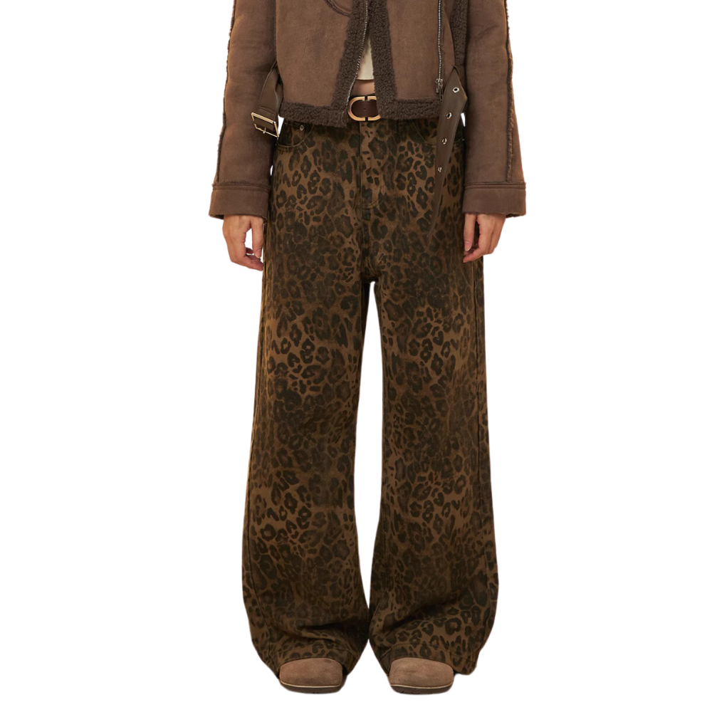 Azuri Leopard Print Jeans