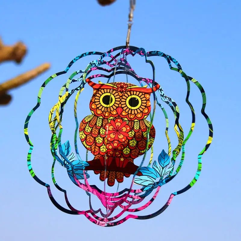 Owl Garden Wind Spinner
