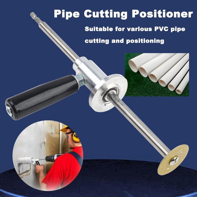Upgraded version of the internal PVC pipe cutter with guide handle, heavy-duty pipe tool, suitable for internal pipe cutting, compatible with standard electric drills, professional diamond blade, suitable for PVC, ABS, and plastic pipes kit set