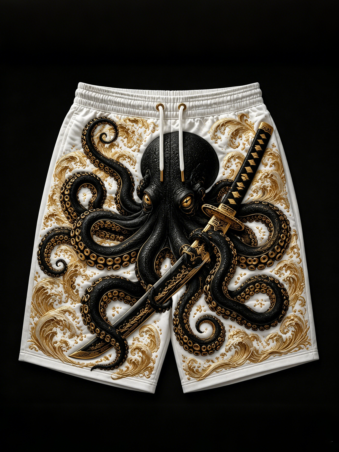 Men's Fun Octopus Cthulhu Art Print Casual Shorts